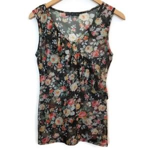 SALE 3/$15 Potter's Pot Floral Mesh Top Sz M